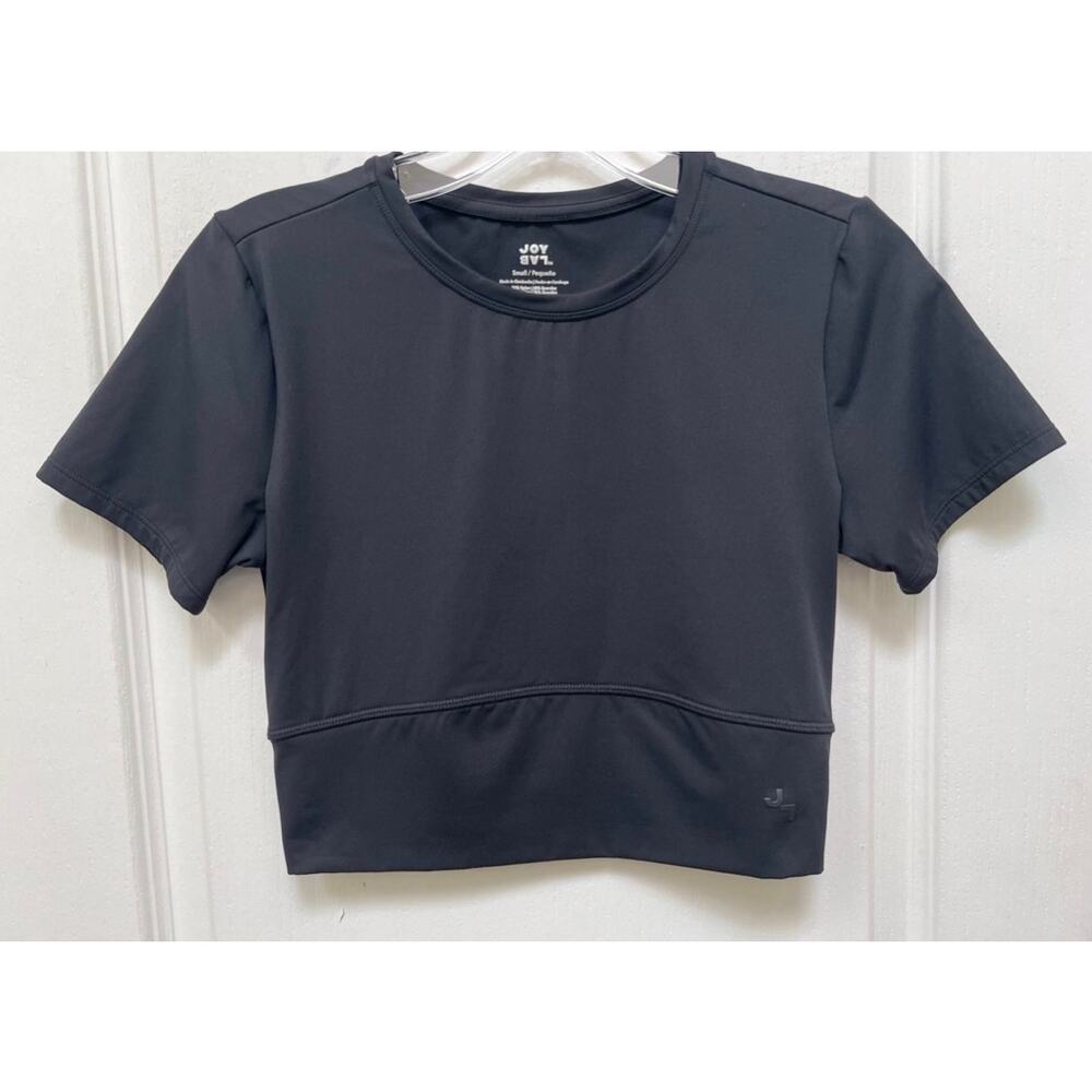 Joy Lab Black Matching Workout Set Crop Top & Biker Shorts Size Small - Picture 2 of 8